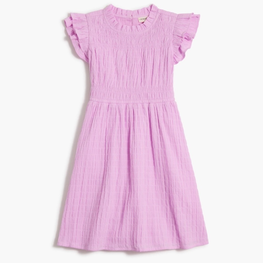 NEW J.Crew Factory Girls’ Smock Flutter Sleeve Gauze Mini Dress Size XS